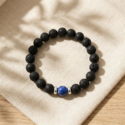 Grounded Energy Volcanic Rock Bracelet Unisex Style