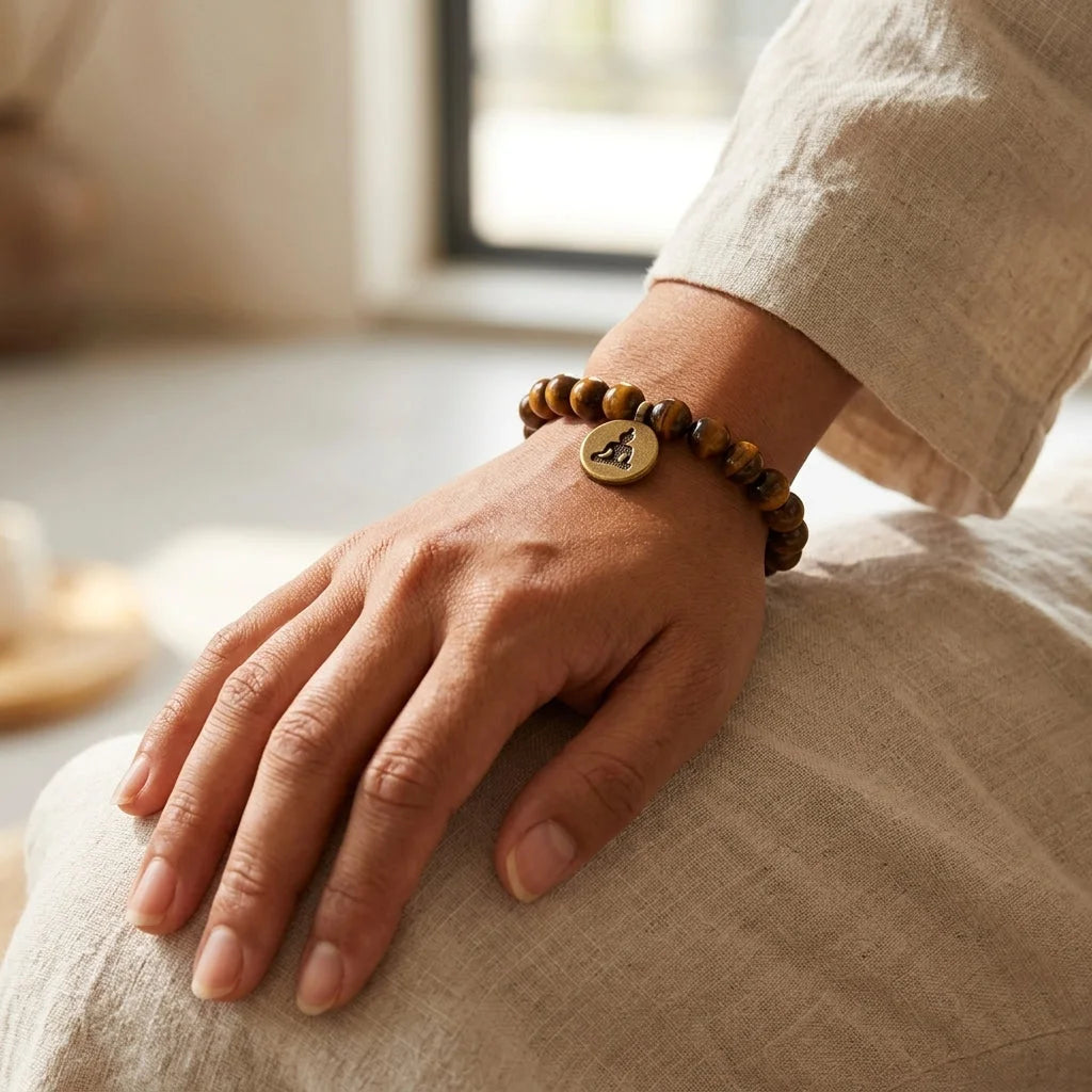 Handcrafted Brown Beaded Bracelets for Mindful Living