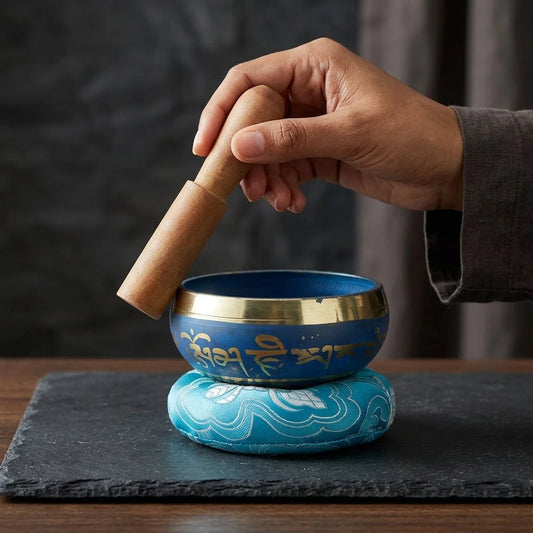 Handcrafted Tibet Singing Bowl With Striker & Mat
