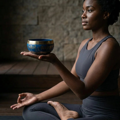 Handcrafted Tibet Singing Bowl With Striker & Mat