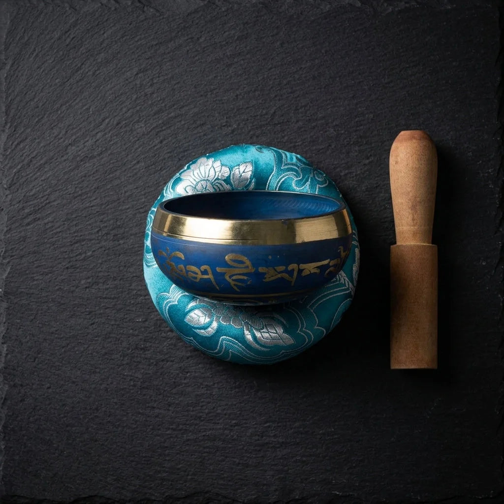 Handcrafted Tibet Singing Bowl With Striker & Mat