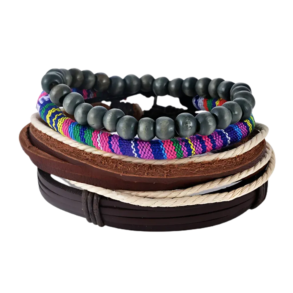 Handcrafted Woven Leather Bracelet For Daily Wear - D