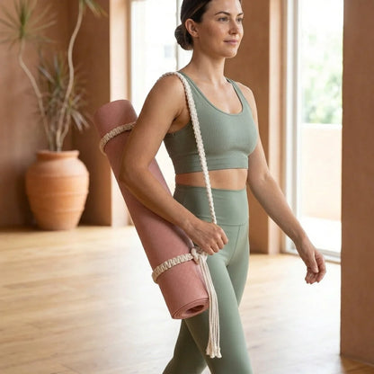 Handwoven Cotton Yoga Mat Carrier Strap