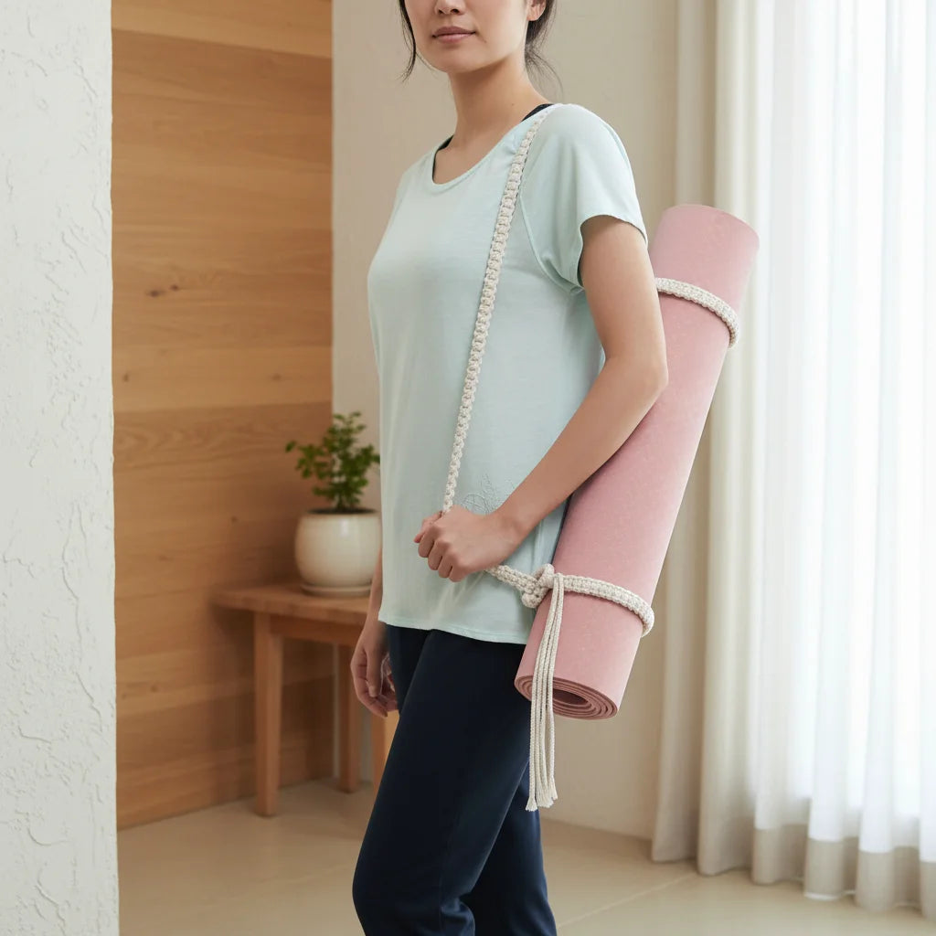 Handwoven Cotton Yoga Mat Carrier Strap
