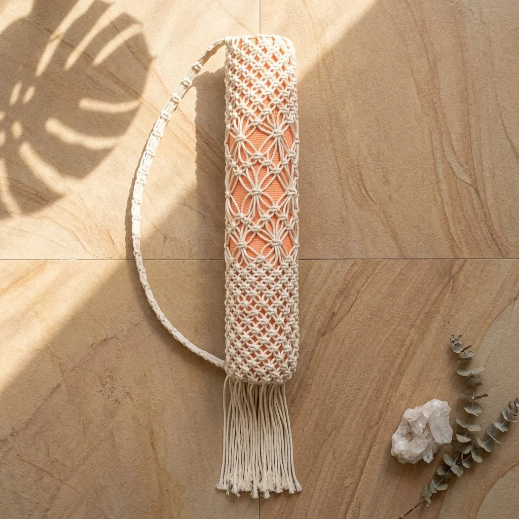 Handwoven Yoga Backpack With Mat Holder