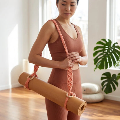 Handwoven Yoga Mat Sling For Easy Portability