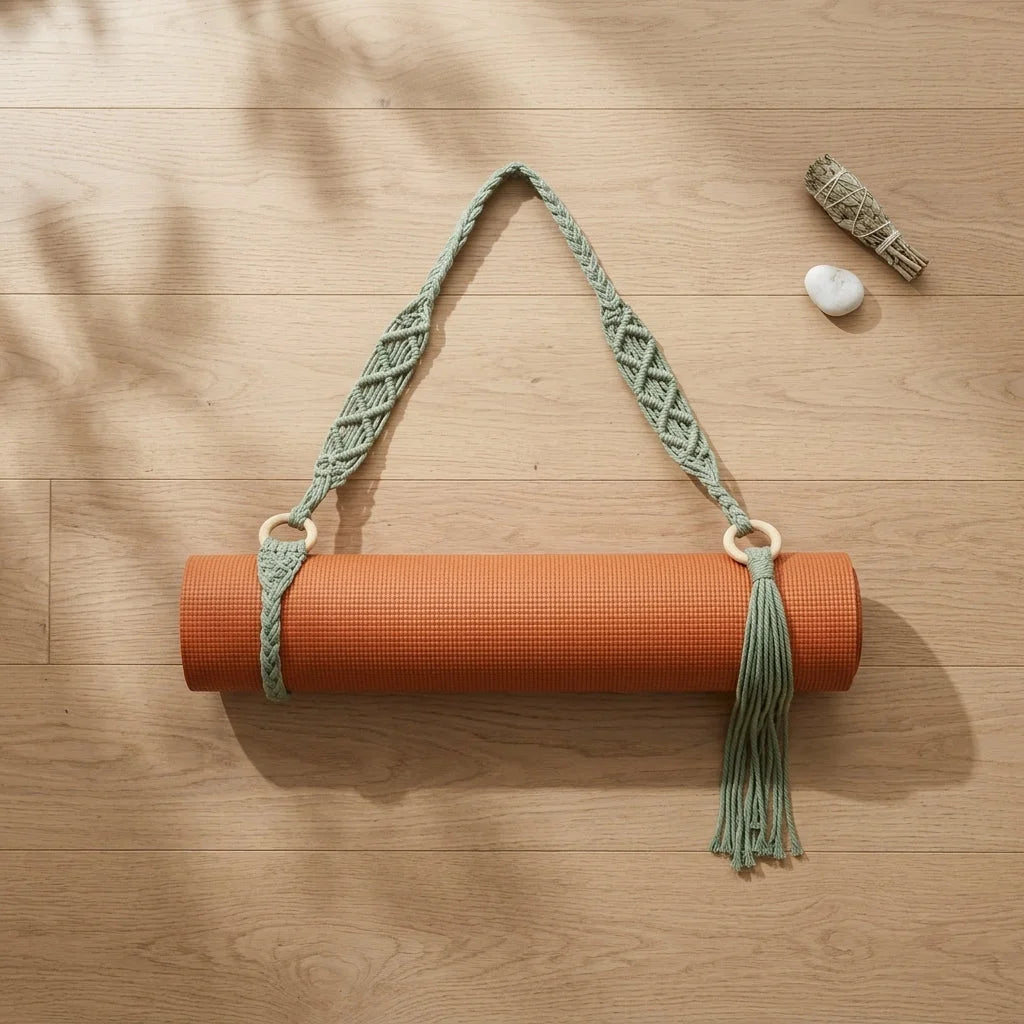 Handwoven Yoga Mat Sling For Easy Portability