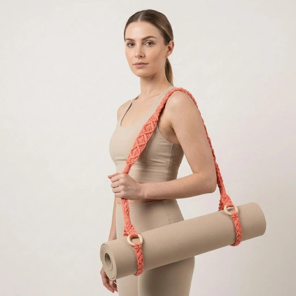 Handwoven Yoga Mat Sling For Easy Portability