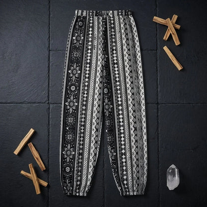 Harem Trousers Women Ethnic Stripe Boho Vibe Pants