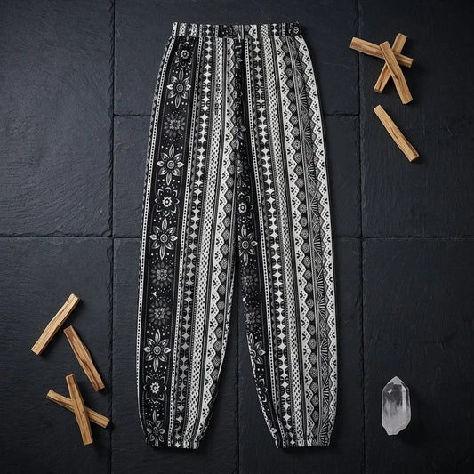 Harem Trousers Women Ethnic Stripe Boho Vibe Pants