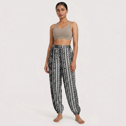 Harem Trousers Women Ethnic Stripe Boho Vibe Pants