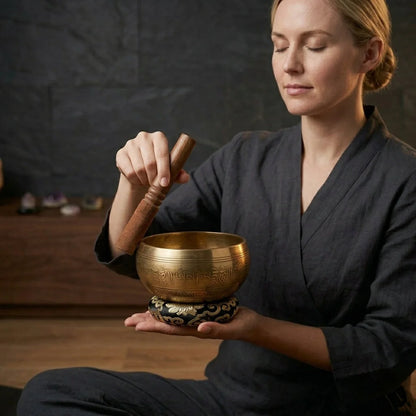 Healing Amethyst Singing Bowl Set With Music Box - Buddha Sound Bowl Set