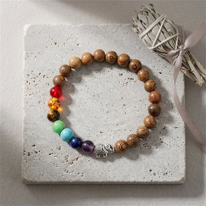 Healing Energy 7 Chakras Bracelet With Spiritual Charms