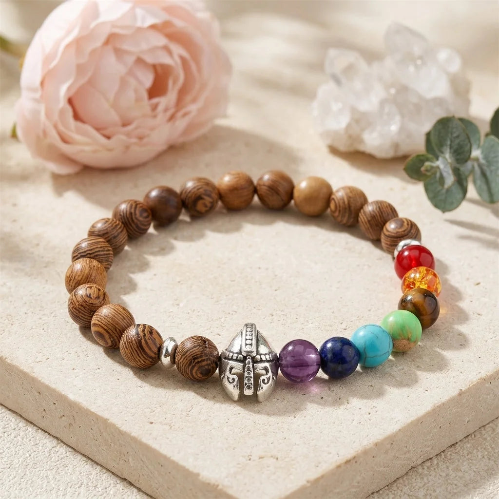 Healing Energy 7 Chakras Bracelet With Spiritual Charms