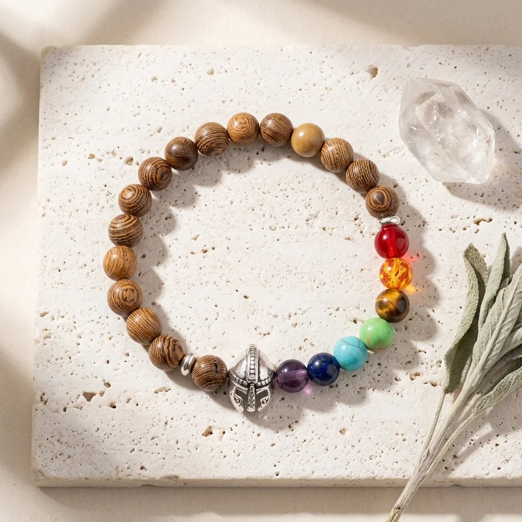 Healing Energy 7 Chakras Bracelet With Spiritual Charms