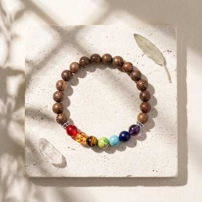 Healing Energy 7 Chakras Bracelet With Spiritual Charms