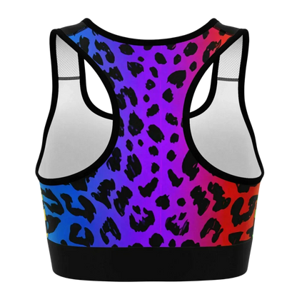 Hot Yoga Sports Bra With Lotus Pose Graphic