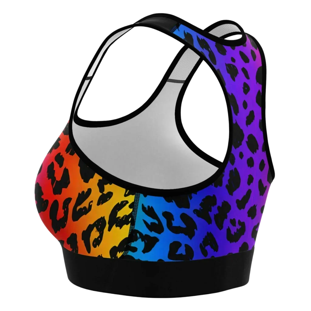Hot Yoga Sports Bra With Lotus Pose Graphic