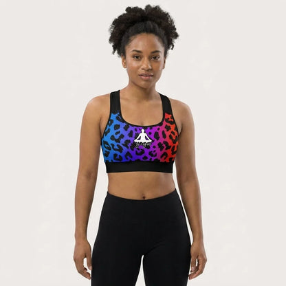 Hot Yoga Sports Bra With Lotus Pose Graphic