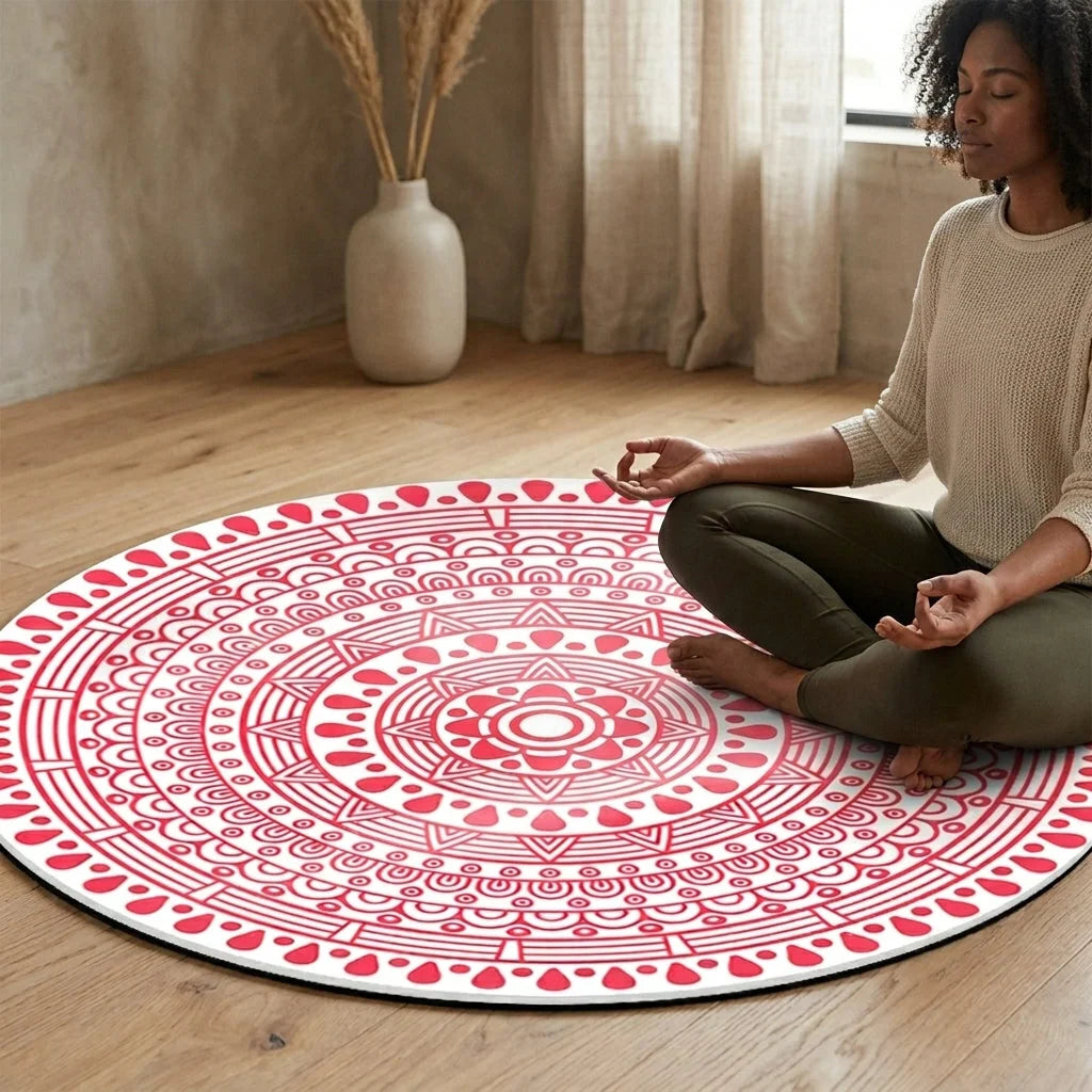 Huge Yoga Mat With Non Slip Suede And Round Design
