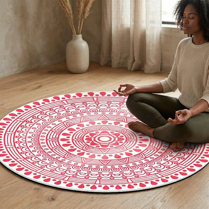Huge Yoga Mat With Non Slip Suede And Round Design
