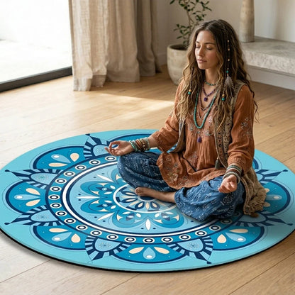 Huge Yoga Mat With Non Slip Suede And Round Design
