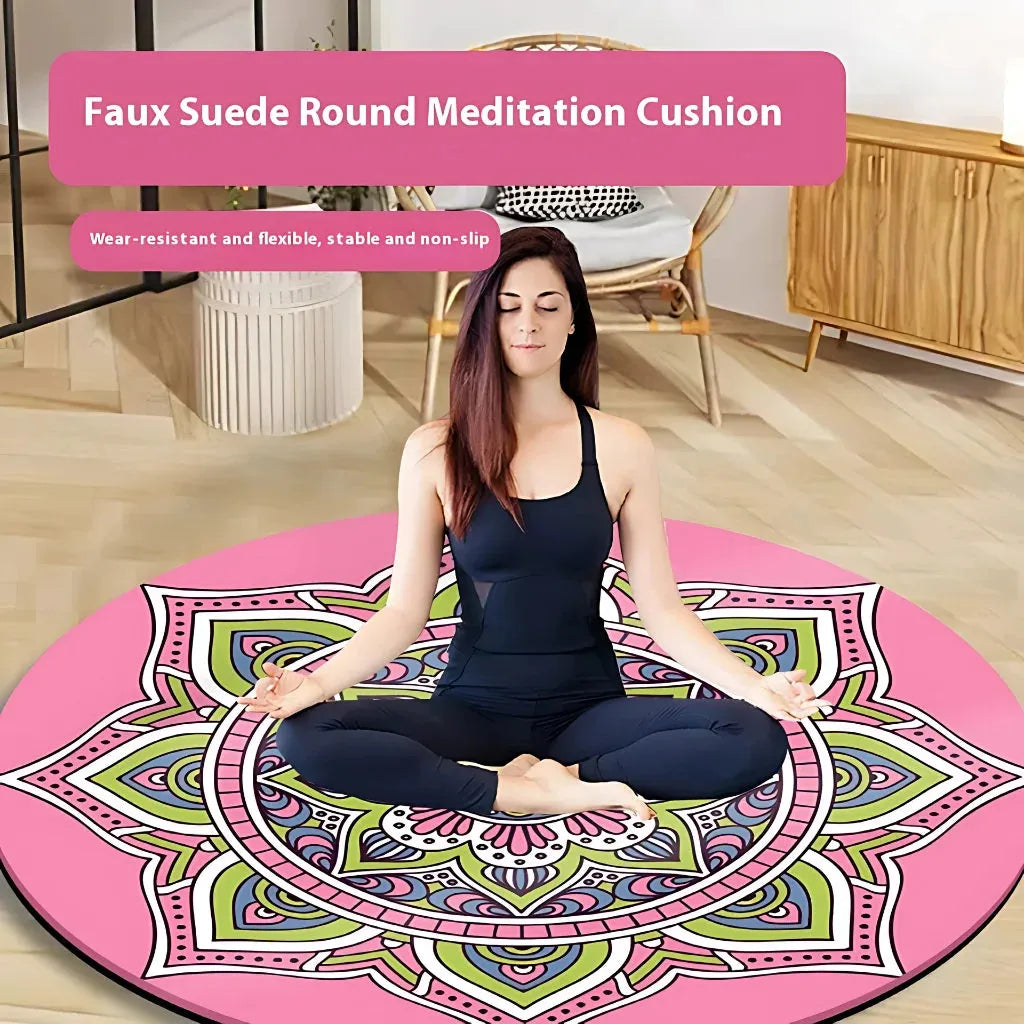 Huge Yoga Mat With Non Slip Suede And Round Design