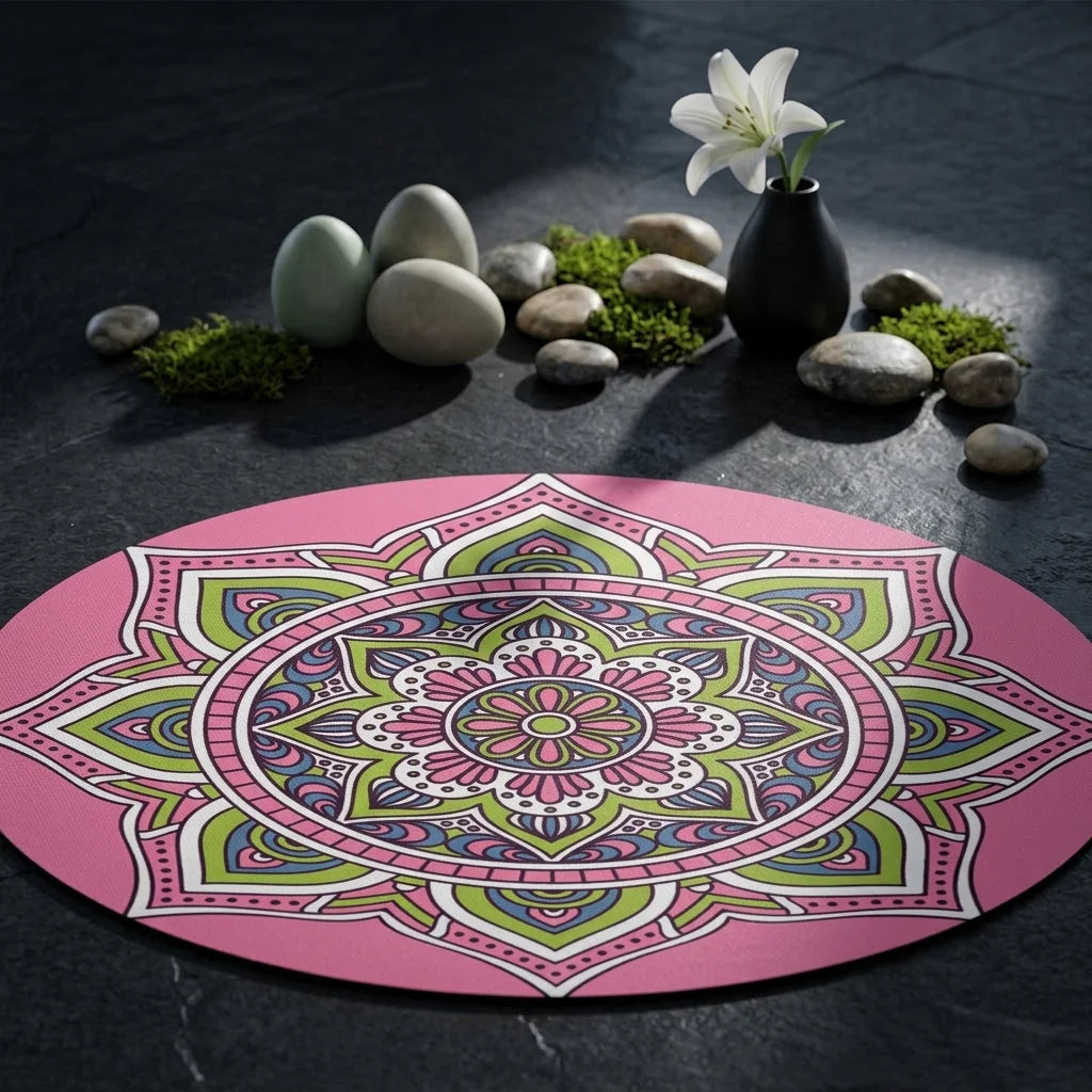 Huge Yoga Mat With Non Slip Suede And Round Design