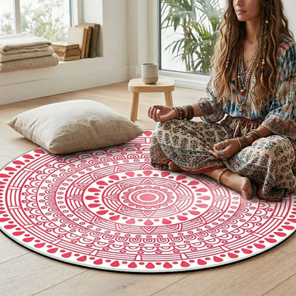 Huge Yoga Mat With Non Slip Suede And Round Design