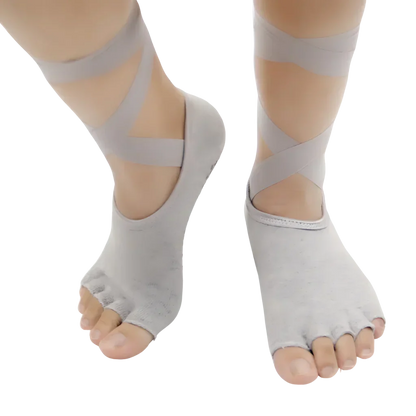 Instep Strap Socks Yoga Grip Essentials - Light Gray / one size