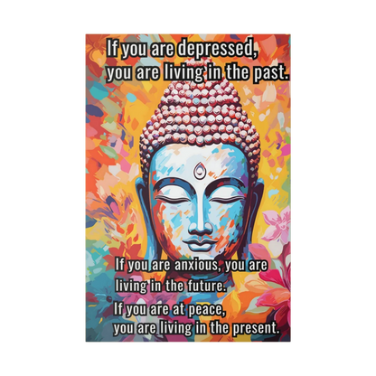 Large Yoga Wall Art With Buddha Quote Design