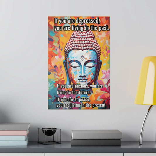 Large Yoga Wall Art With Buddha Quote Design