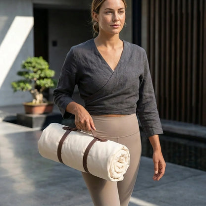 Leather Yoga Mat Strap With Adjustable Fit