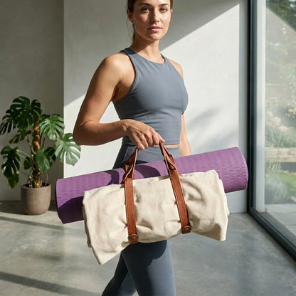 Leather Yoga Mat Strap With Adjustable Fit
