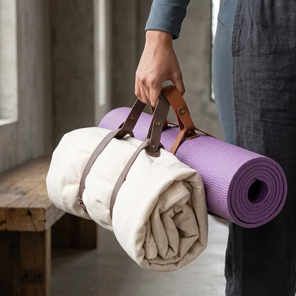 Leather Yoga Mat Strap With Adjustable Fit