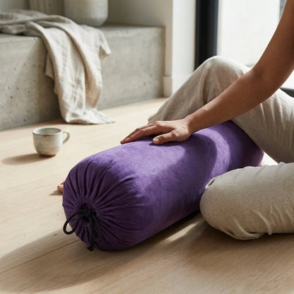 Linen Blend Yoga Bolster Pillow For Daily Support