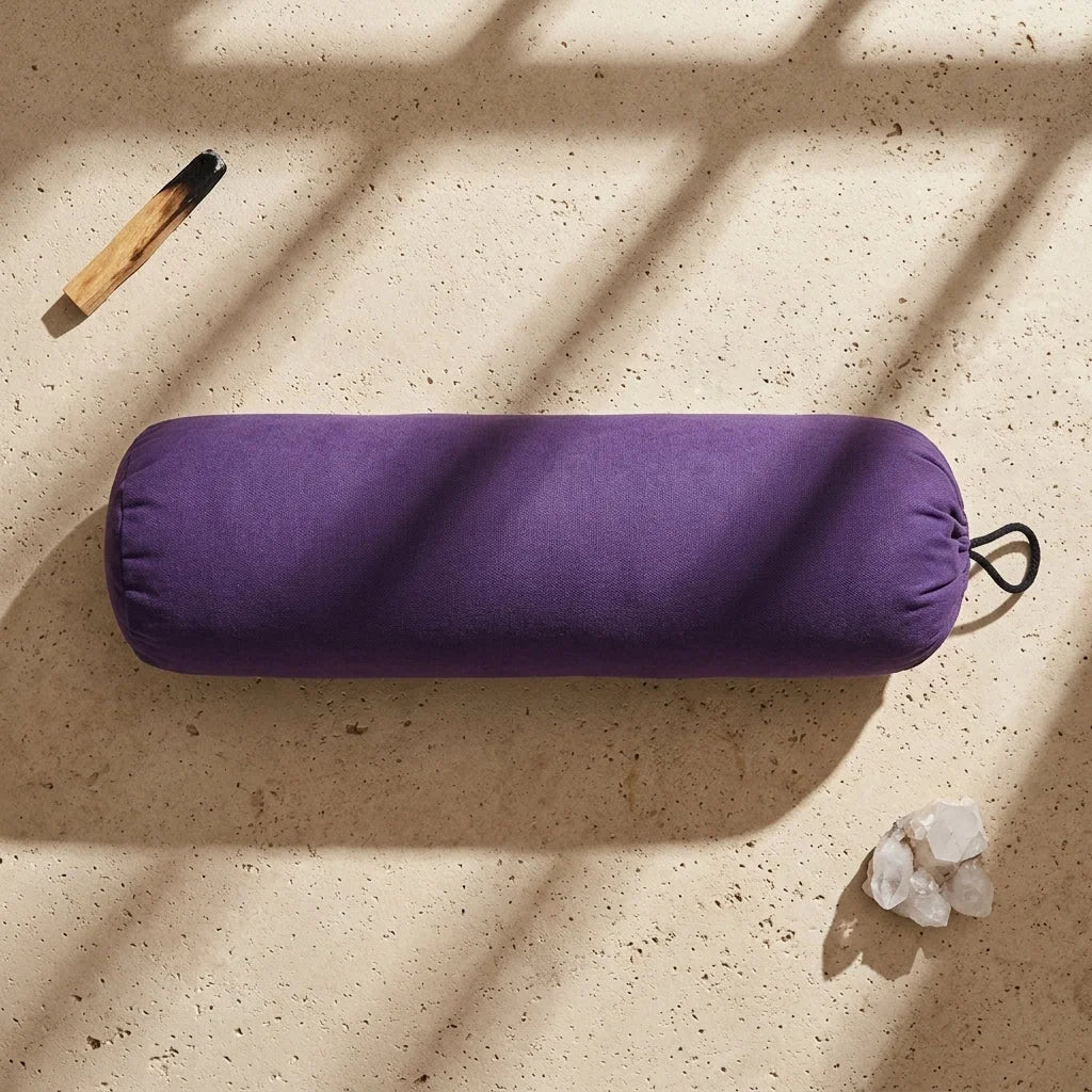 Linen Blend Yoga Bolster Pillow For Daily Support