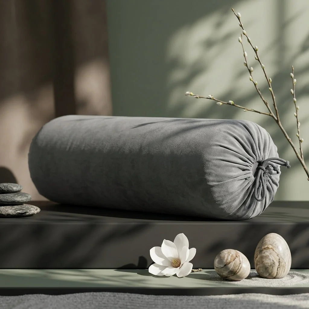 Linen Blend Yoga Bolster Pillow For Daily Support