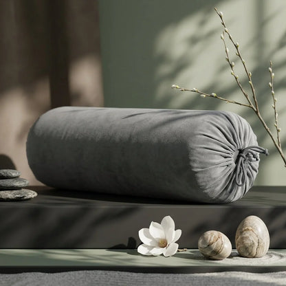 Linen Blend Yoga Bolster Pillow For Daily Support