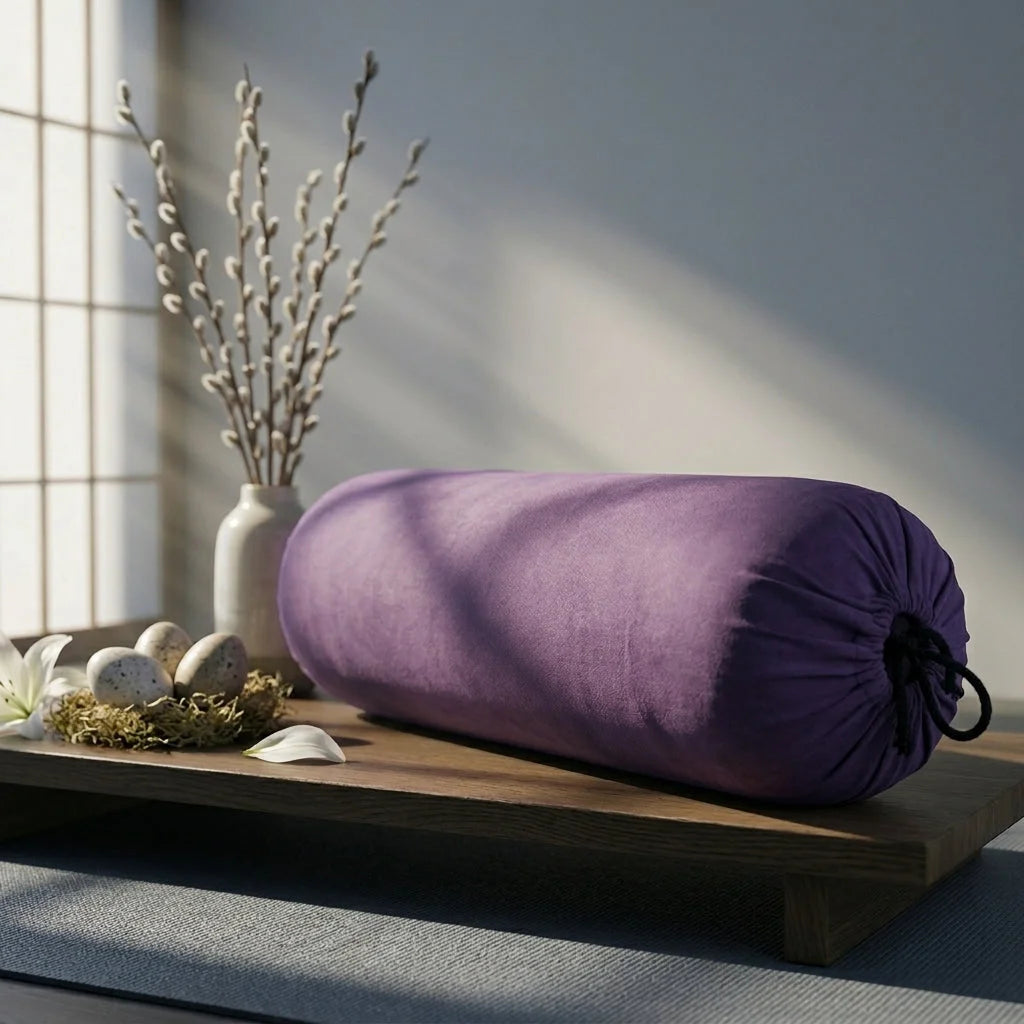 Linen Blend Yoga Bolster Pillow For Daily Support