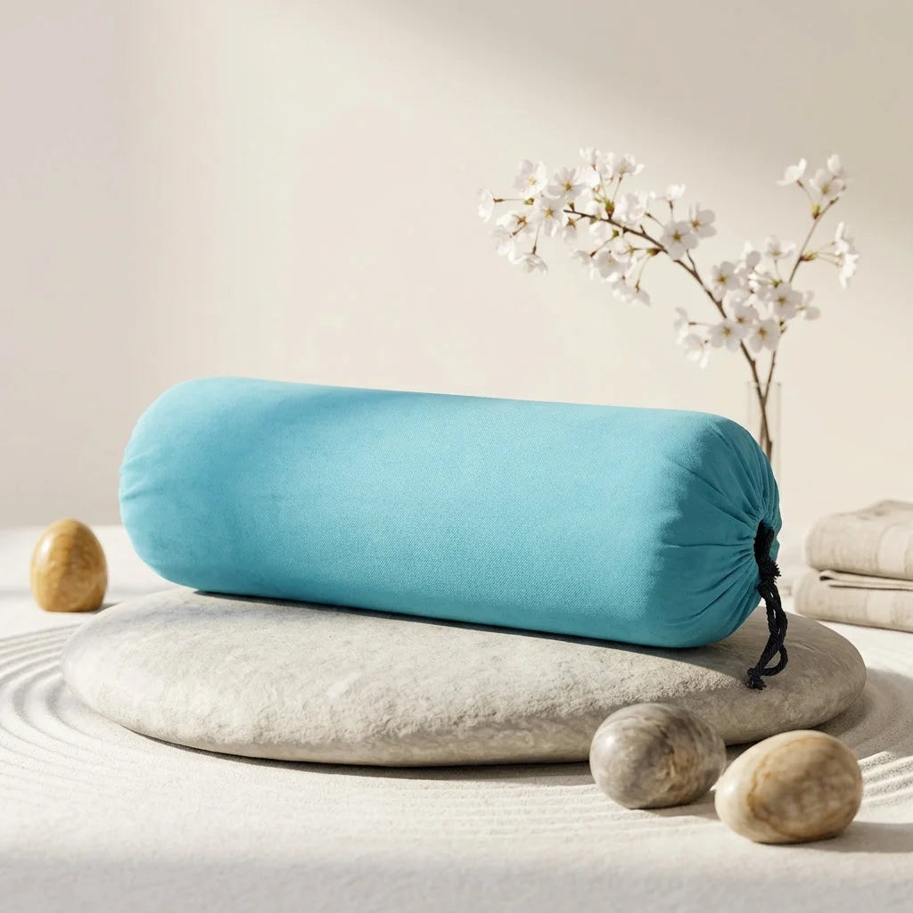 Linen Blend Yoga Bolster Pillow For Daily Support