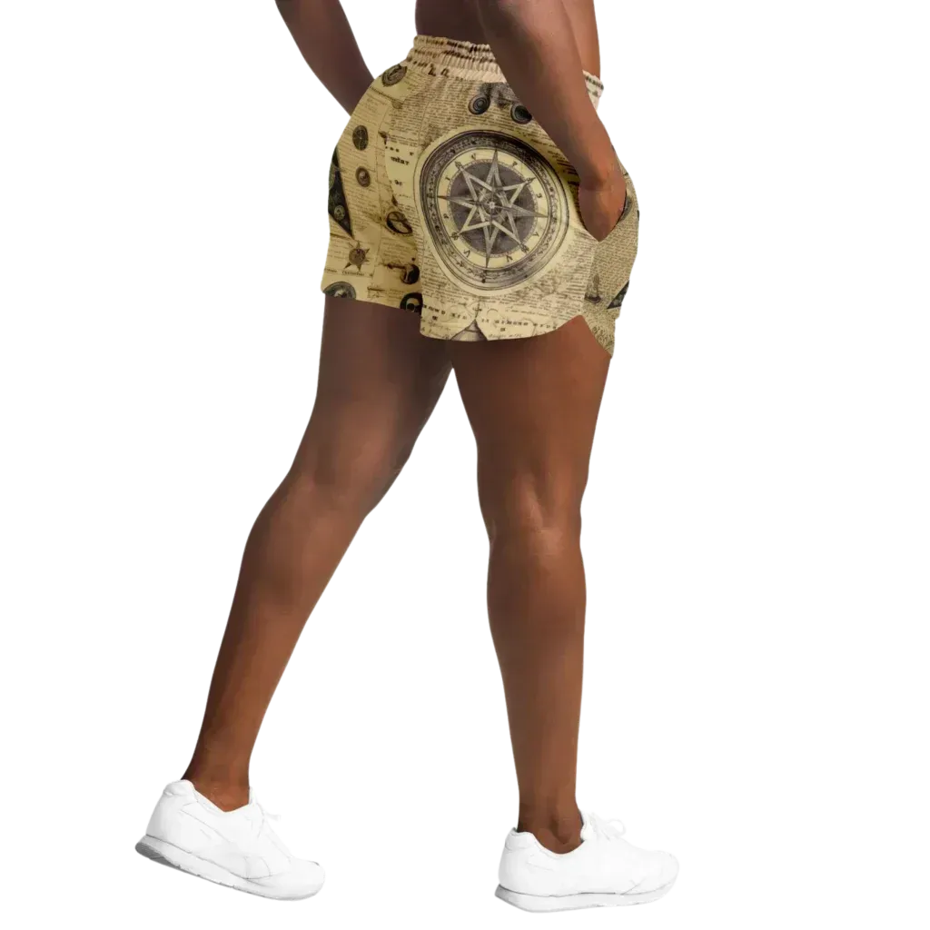 Loose Fit Shorts For Women With Alchemical Symbols