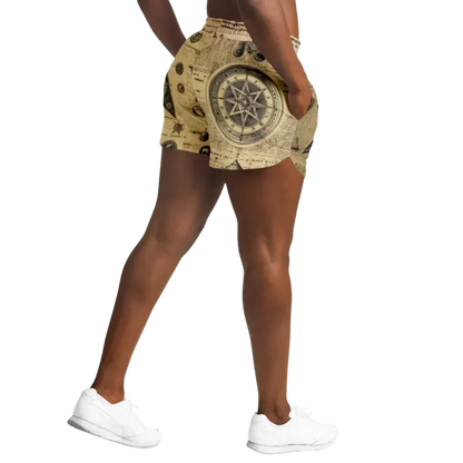Loose Fit Shorts For Women With Alchemical Symbols
