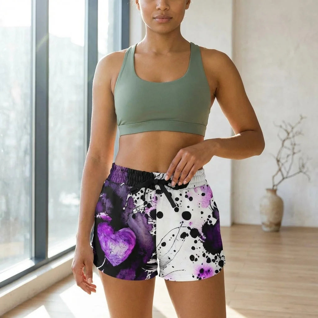 Loose Fit Shorts Ladies With Purple Heart Energy