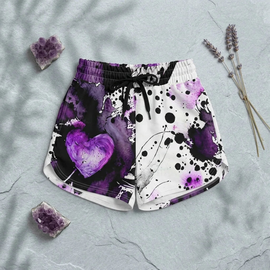 Loose Fit Shorts Ladies With Purple Heart Energy