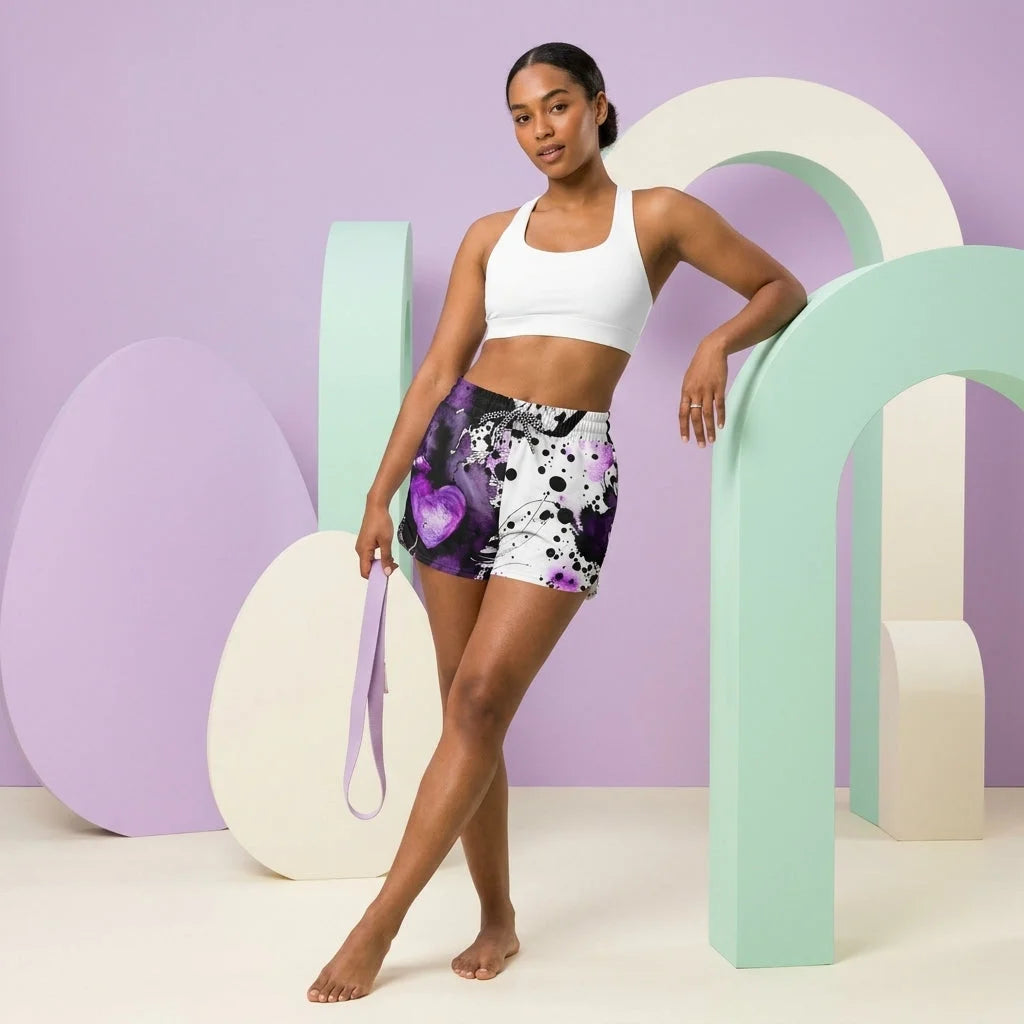 Loose Fit Shorts Ladies With Purple Heart Energy
