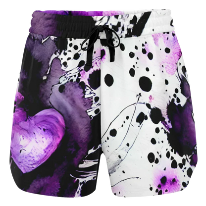 Loose Fit Shorts Ladies With Purple Heart Energy