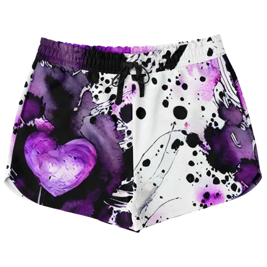 Loose Fit Shorts Ladies With Purple Heart Energy - XS