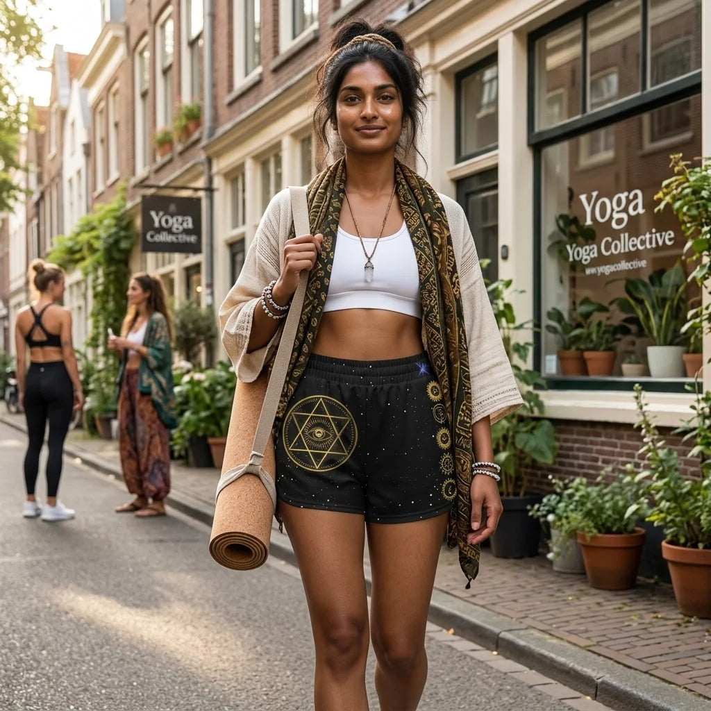 Loose Fit Shorts Women’s With Star Of David Design