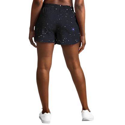 Loose Fitting Shorts Women’s With Sacred Geometry Print